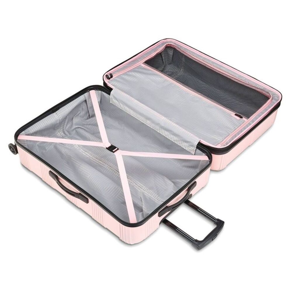 American Tourister - American Tourister  Checkered Carry On Hardside Sp Pink - Picture 3 of 5
